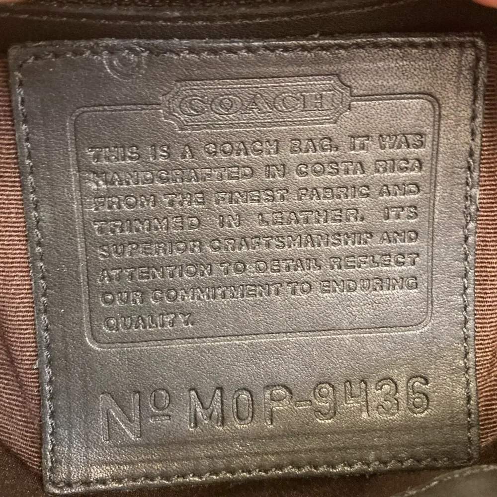 Coach RARE vintage fabric and leather 9436 mini bag with crossbody strap